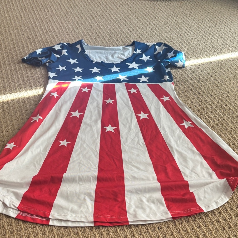 Amazon Women's Patriotic Dress - Red, White, and Blue 520